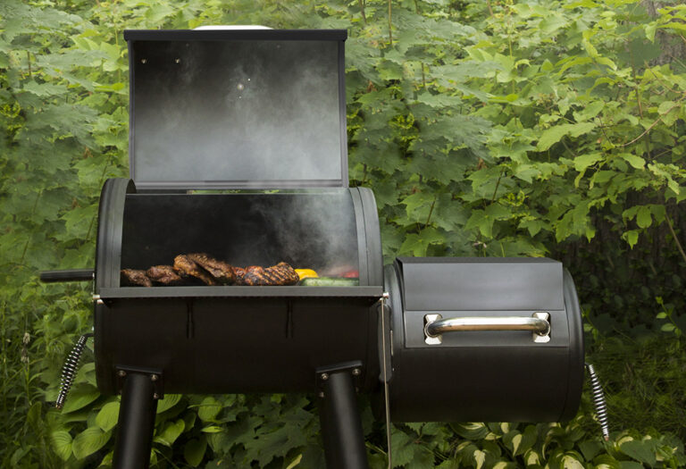 smoking charcoal grill